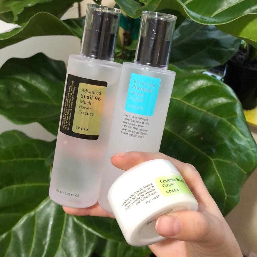 CosRx snail mucin power essence & poreless liquid